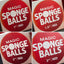 Balles Mousse ROUGE - Pack de 4 (Magic Sponge Balls)