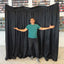 Fond de scène - Installation rapide - Tissu noir