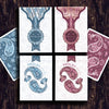Marked Paisley Ton sur Ton Poudre Rouge Playing Cards