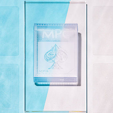 jeu de cartes aqua mpc tour de magie invisible tuck case cartes transparentes