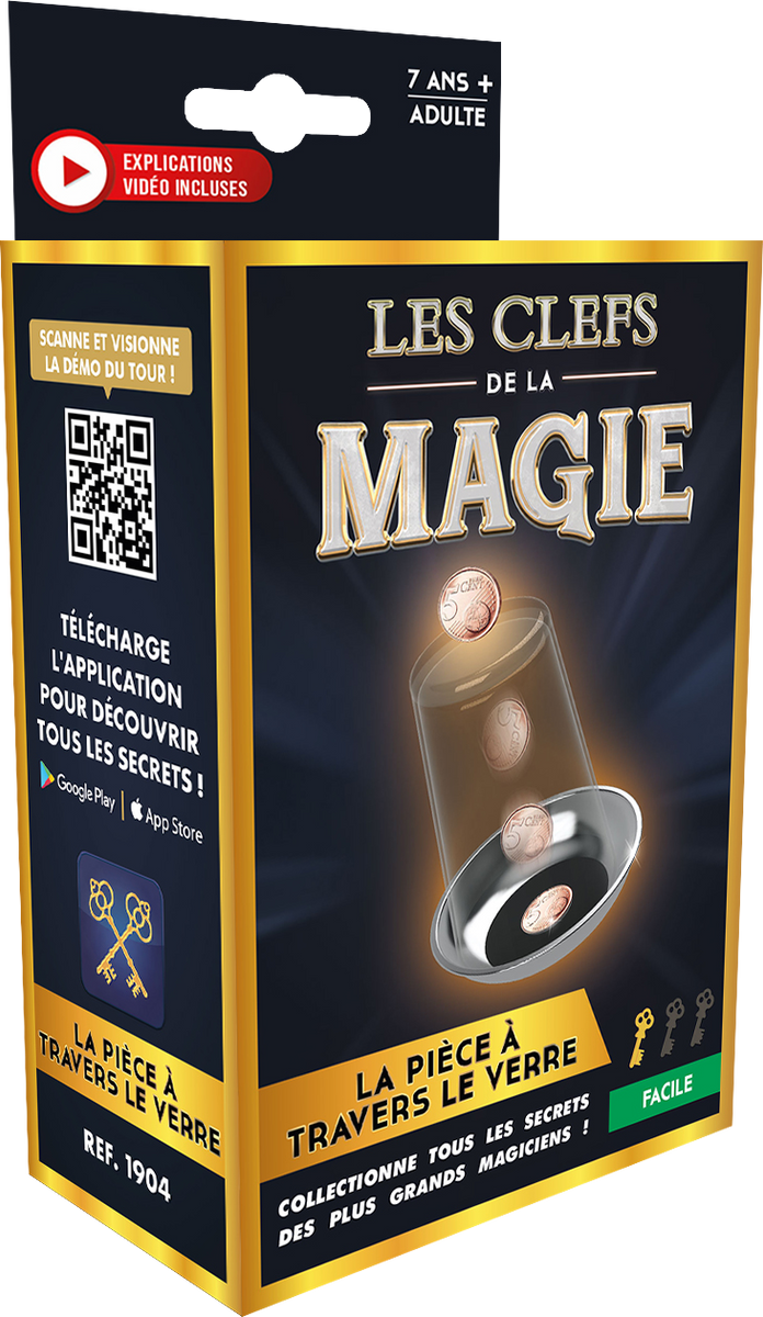 Pièce à Travers Le Verre - Tour De Magie Avec Vidéo Explicative - Kit Complet Pour Débutants