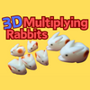 Multiplication de Lapins en 3D (7 pièces : maman, papa et 5 bébés)