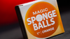 Balles Mousse ORANGE - Pack de 4 (Magic Sponge Balls)