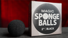 Magic Sponge Balls 50PK BLACK 1" by Murphy's Magic