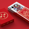 Red Roses Gold Foil Playing Cards (Fully Marked)