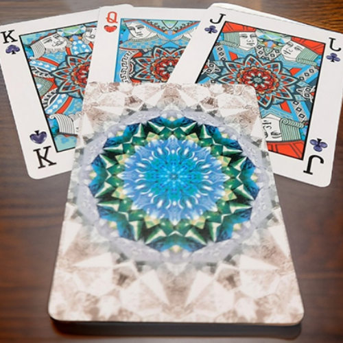 Bicycle Kaleidoscope Blue Playing Cards Magic Dream