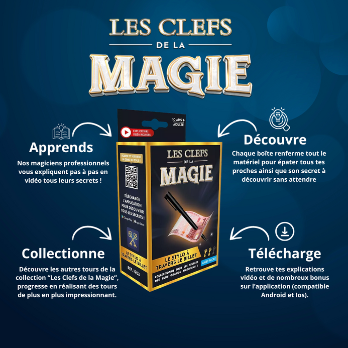 EHOTER Stylo Magique Stylo À Travers La Carte, Le Stylo Classique À Travers Un Dollar, Tour De Magie Accessoires De Scène De Spectacle (1 pièce EHOTER Stylo Magique Stylo À Travers La Carte, Le Stylo Classique À Travers Un Dollar, Tour De Magie Accessoires De Scène De Spectacle (1 pièce
