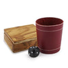 Problema - Teak Wood Box et Leather Dice Cup