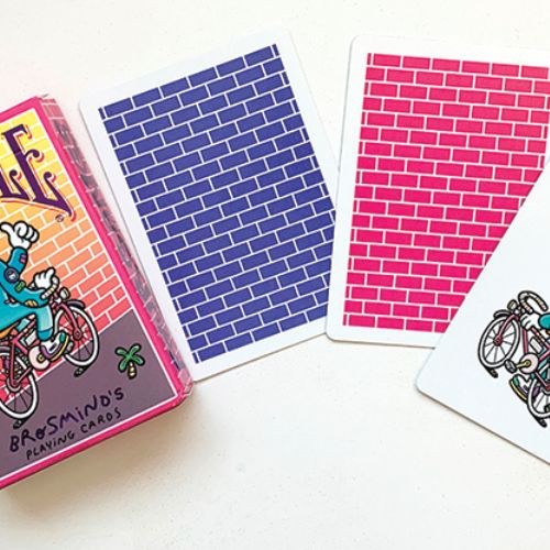 Bicycle Spielkarten 'Brosmind Four Gangs' – Lustiges Design, 56 Karten, Air-Cushion Finish, Für Poker & Spiele