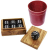 Problema - Teak Wood Box et Leather Dice Cup