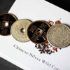 chinese silver wild coins tour de magie bill cheung pièces chinoise americaine trouée wow impressionnant magic dream