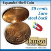 Expanded Shell Coin (50 Cent Euro, Steel Back) by Tango Magic - Trick (E0005)