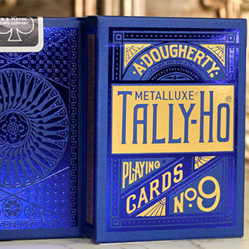 Lot De 12 Jeux De Cartes TALLY-HO Circle Back - 6 Rouges, 6 Bleus, Format Poker